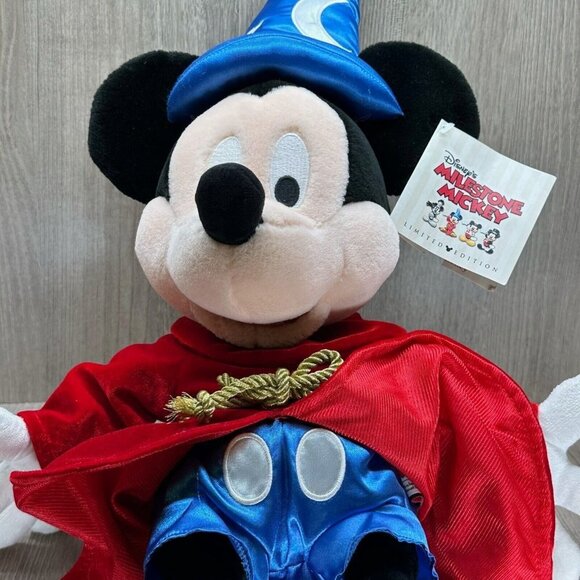 Disney Milestone Sorcerer Mickey Mouse Plush Fantasia Ltd Edition Stuffed Toy - Picture 3 of 10